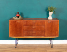 Load image into Gallery viewer, Retro Teak 1960s Sideboard On Hairpin Legs