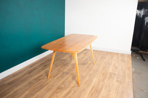 Retro Ercol Planktop Dining Table & Six Windsor Chairs