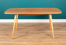 Load image into Gallery viewer, Retro Ercol Planktop Dining Table &amp; Six Windsor Chairs