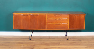 Retro Teak 1960s Long Jentique Classic Mid Century Sideboard Hairpin Legs