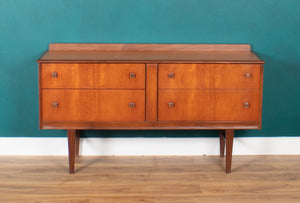 Retro Teak 1960s Homeworthy Chest Of Drawers TV Cabinet Sideboard