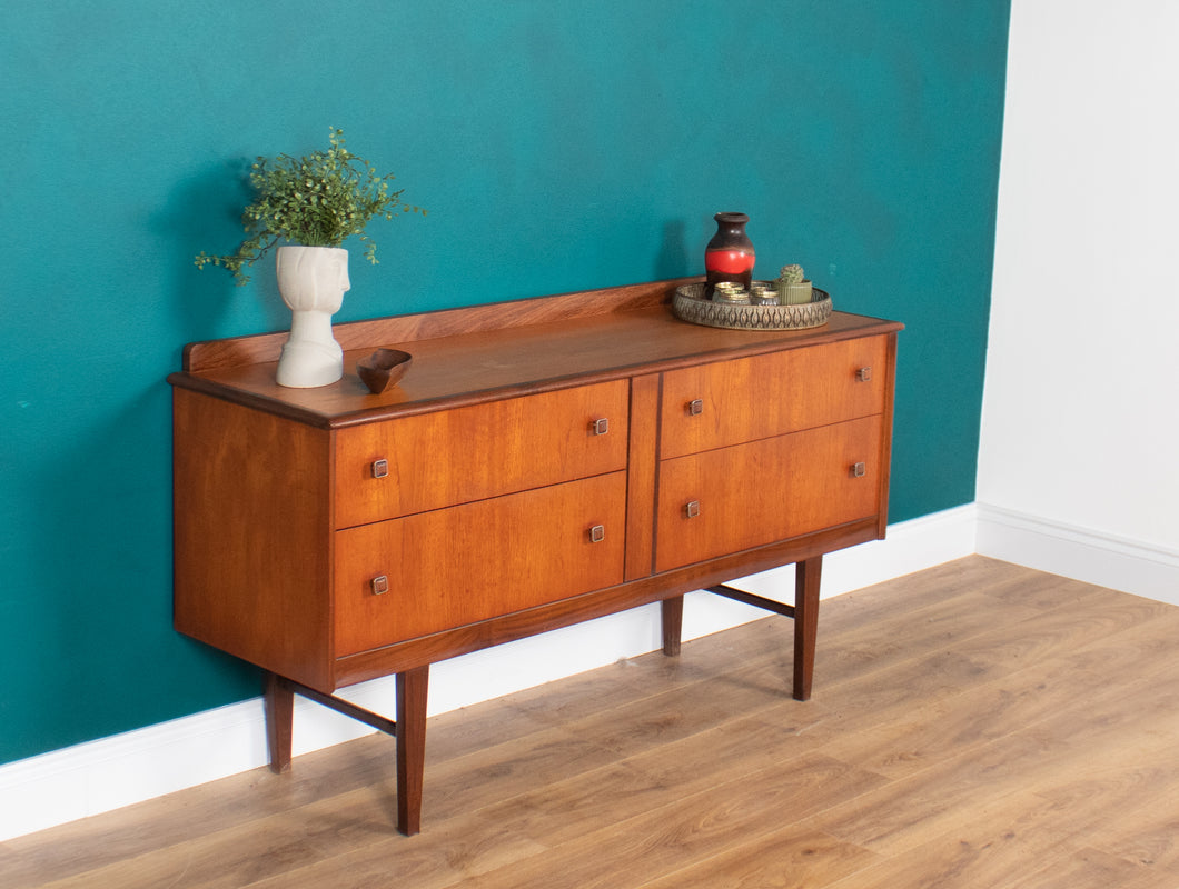 Retro Teak 1960s Homeworthy Chest Of Drawers TV Cabinet Sideboard