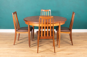 Retro Teak GPlan 1960s Fresco Dining Table & 4 Four Chairs By Victor Wilkins