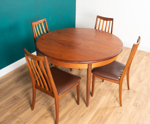 Retro Teak GPlan 1960s Fresco Dining Table & 4 Four Chairs By Victor Wilkins