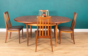 Retro Teak GPlan 1960s Fresco Dining Table & 4 Four Chairs By Victor Wilkins