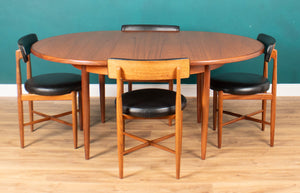 Retro Teak 1960s GPlan Fresco Dining Table & 4 Four Chairs By Victor Wilkins