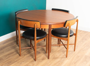 Retro Teak 1960s GPlan Fresco Dining Table & 4 Four Chairs By Victor Wilkins