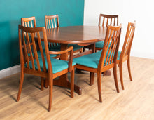 Load image into Gallery viewer, Retro Teak 1960s Mid Century Dining Table &amp; 6 Chairs By G Plan Victor Wilkins