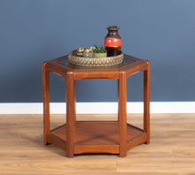 Load image into Gallery viewer, Retro Teak 1960s Hexagonal Danish Mid Century Teak &amp; Glass Coffee Table