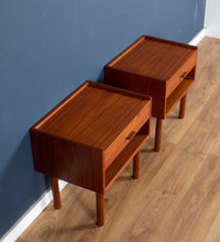 Load image into Gallery viewer, Retro Teak 1960s Danish Pair Of Bedside Cabinets By Hans J Wegner for Ry Mobiler