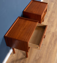 Load image into Gallery viewer, Retro Teak 1960s Danish Pair Of Bedside Cabinets By Hans J Wegner for Ry Mobiler