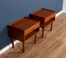 Load image into Gallery viewer, Retro Teak 1960s Danish Pair Of Bedside Cabinets By Hans J Wegner for Ry Mobiler