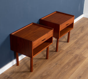 Retro Teak 1960s Danish Pair Of Bedside Cabinets By Hans J Wegner for Ry Mobiler