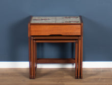 Load image into Gallery viewer, Retro Teak 1960s G Plan Square Leg Quadrille Nest Of Tables Lamp Table With Drawer