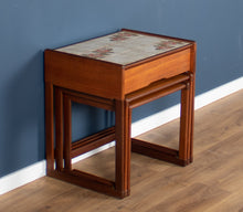 Load image into Gallery viewer, Retro Teak 1960s G Plan Square Leg Quadrille Nest Of Tables Lamp Table With Drawer