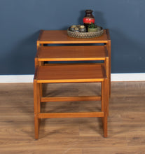 Load image into Gallery viewer, Danish Retro Teak 1960s Set Of 3 Nesting Coffee Tables