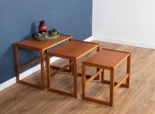 Load image into Gallery viewer, Danish Retro Teak 1960s Set Of 3 Nesting Coffee Tables