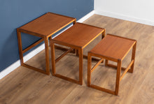 Load image into Gallery viewer, Danish Retro Teak 1960s Set Of 3 Nesting Coffee Tables