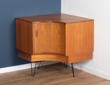 Load image into Gallery viewer, Retro Teak 1960s G Plan Fresco Corner Unit Bar Drinks Cabinet On Hairpin Legs