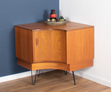 Load image into Gallery viewer, Retro Teak 1960s G Plan Fresco Corner Unit Bar Drinks Cabinet On Hairpin Legs