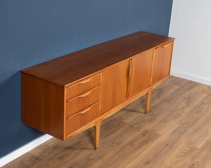 Retro 1960s Teak Jentique Mid Century Sideboard With Folded Handles