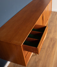 Load image into Gallery viewer, Retro 1960s Teak Jentique Mid Century Sideboard With Folded Handles