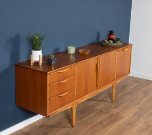 Retro 1960s Teak Jentique Mid Century Sideboard With Folded Handles