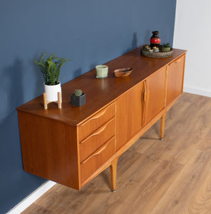 Retro 1960s Teak Jentique Mid Century Sideboard With Folded Handles