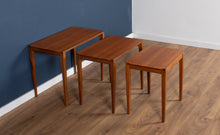 Load image into Gallery viewer, Retro Teak 1960s Midcentury Gordon Russell Nest of Tables in Walnut &amp; Teak c.1960 Coffee Tables