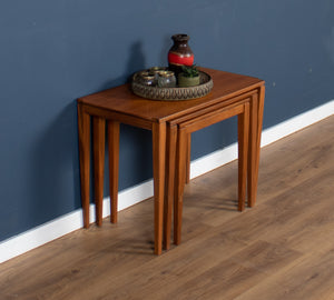 Retro Teak 1960s Midcentury Gordon Russell Nest of Tables in Walnut & Teak c.1960 Coffee Tables