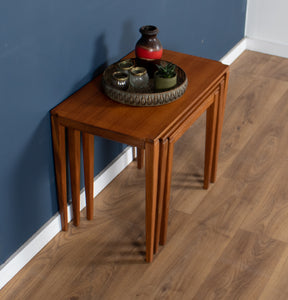 Retro Teak 1960s Midcentury Gordon Russell Nest of Tables in Walnut & Teak c.1960 Coffee Tables