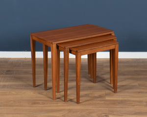 Retro Teak 1960s Midcentury Gordon Russell Nest of Tables in Walnut & Teak c.1960 Coffee Tables