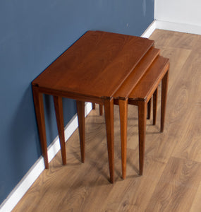 Retro Teak 1960s Midcentury Gordon Russell Nest of Tables in Walnut & Teak c.1960 Coffee Tables