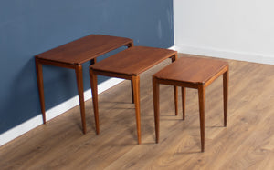 Retro Teak 1960s Midcentury Gordon Russell Nest of Tables in Walnut & Teak c.1960 Coffee Tables