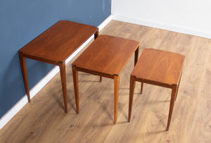 Retro Teak 1960s Midcentury Gordon Russell Nest of Tables in Walnut & Teak c.1960 Coffee Tables