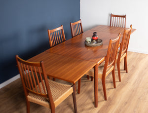 Retro Danish Teak 1960s Extending Dining Table And Six Chairs By Arne Hovmand Olsen