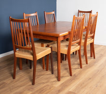 Load image into Gallery viewer, Retro Danish Teak 1960s Extending Dining Table And Six Chairs By Arne Hovmand Olsen