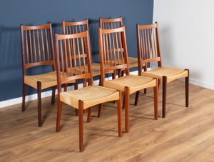 Retro Danish Teak 1960s Extending Dining Table And Six Chairs By Arne Hovmand Olsen