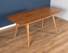 Load image into Gallery viewer, Vintage Ercol Elm Windsor Plank-top Dining Table &amp; Six 391 Dining Chairs