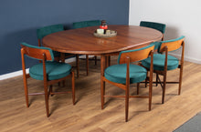 Load image into Gallery viewer, Retro Teak 1960s GPlan Fresco Dining Table &amp; 6 Six Chairs By Victor Wilkins