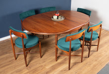 Load image into Gallery viewer, Retro Teak 1960s GPlan Fresco Dining Table &amp; 6 Six Chairs By Victor Wilkins