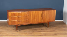 Load image into Gallery viewer, Retro Teak Zebrano 1960s Long Elliots Of Newbury EON Mid Century Sideboard