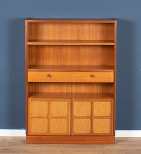 Retro Teak 1960s Nathan Squares Tall Bookcase