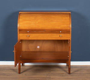 Retro Teak 1960s Remploy Mid Century Cylinder Bureau