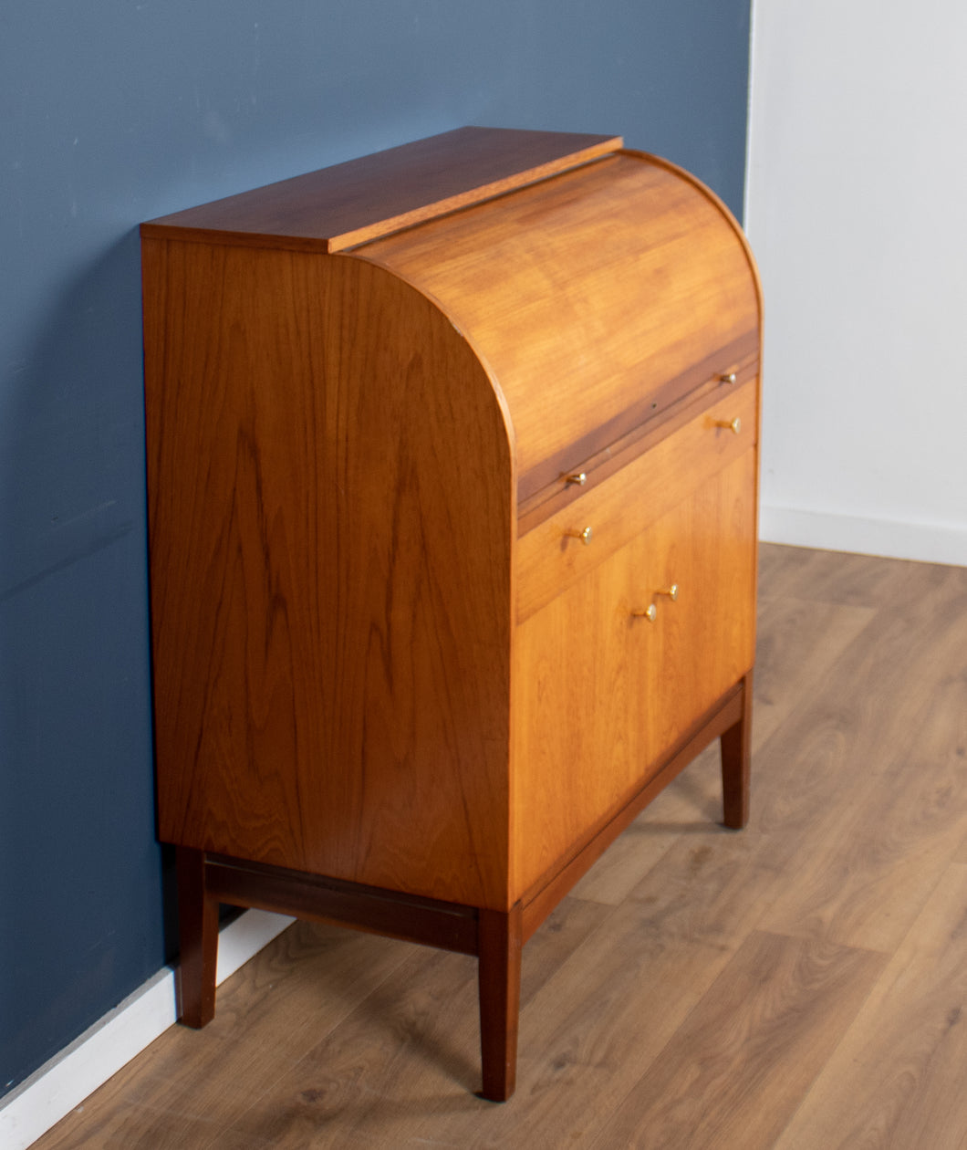 Retro Teak 1960s Remploy Mid Century Cylinder Bureau