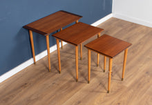 Load image into Gallery viewer, Retro Teak 1960s Set of 3 Nesting Tables By Torpe Mobelfabrikk, Norway Coffee Tables