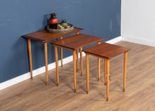 Load image into Gallery viewer, Retro Teak 1960s Set of 3 Nesting Tables By Torpe Mobelfabrikk, Norway Coffee Tables