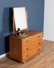 Load image into Gallery viewer, Vintage Restored Ercol Windsor Model 483 Vanity Chest Of Drawers With Mirror