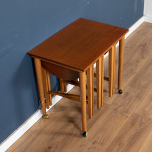 Load image into Gallery viewer, Retro 1960s Poul Hundevad Teak Nest of Three Coffee Nesting Tables