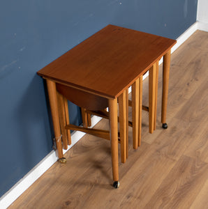 Retro 1960s Poul Hundevad Teak Nest of Three Coffee Nesting Tables